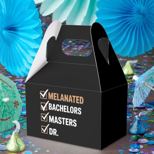 Melanated Doctorate Graduation PhD EDD Bachelor  フェイバーボックス (パーティー)