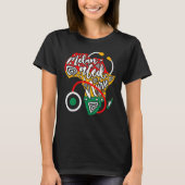 Melanated Nurse African Flag Stethoscope Black His Tシャツ (正面)