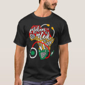 Melanated Nurse African Flag Stethoscope Black His Tシャツ (正面)