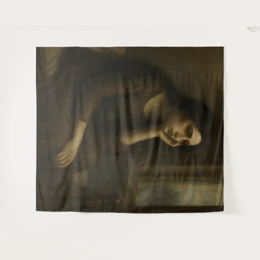 Melancholic Reflection – Timeless Classical Portr タペストリー (正面(横))