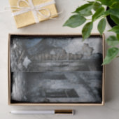 Melancholic Urban Woman Blue Gray Decoupage 薄葉紙 (ギフト)