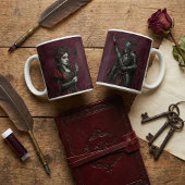 Melancholy Court Queen and Knight Gothic Fantasy コーヒーマグカップ