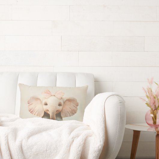 Melancholy Elephant - L’Éléphant Mélancolique ランバークッション (ソファ)