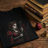 Melancholy Queen Gothic Dark Fantasy Portrait トライブレンドＴシャツ