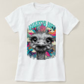 Melancholy Rainbow Ostrich Women's Tee Tシャツ (デザイン正面)