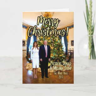 Melania & President Donald Trump Christmas Card シーズンカード
