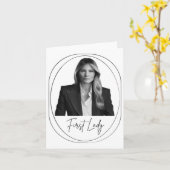 Melania Trump 2025ファーストレディ就任写真M カード (黄色い花)