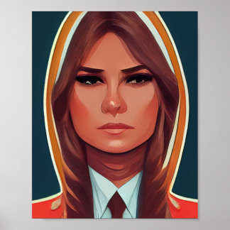 Melania Trump Comics Style ポスター