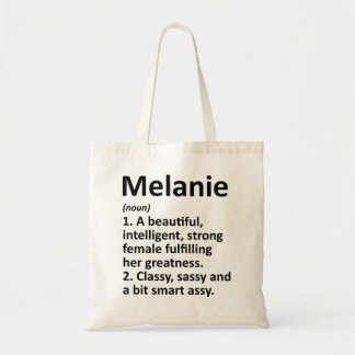 MELANIE定義名パーソナライズされたChristmおもしろい トートバッグ