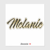 Melanie black gold Lettering Aufkleber Sticker シール (シート)