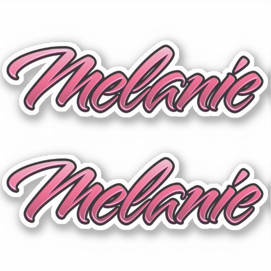 Melanie faded pink Aufkleber Sticker Stickerset シール (正面)