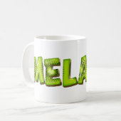 Melanie Name Kiwi Style Tasse Teetasse Kaffeetasse コーヒーマグカップ (正面左)