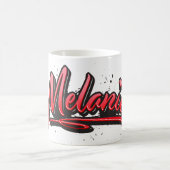 Melanie red Heart Graffiti Tasse Kaffeetasse コーヒーマグカップ (中央)