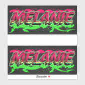 Melanie Vorname Name Graffiti Aufkleber Sticker シール (シート)