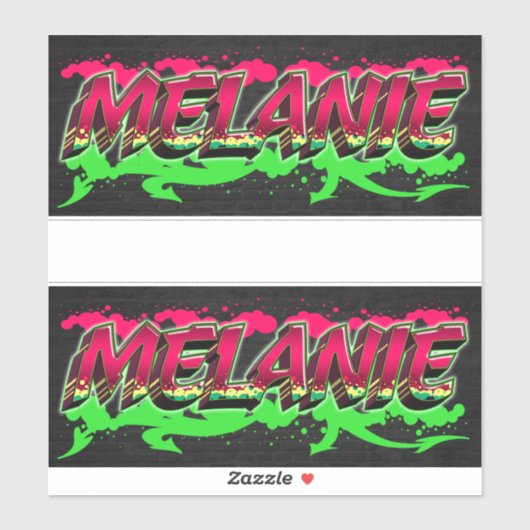 Melanie Vorname Name Graffiti Aufkleber Sticker シール (シート)