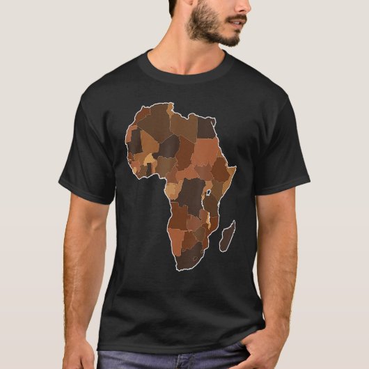 Melanin Africa Map African American Black History  Tシャツ (正面)