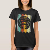 Melanin Afro African American Black Melanated Hist Tシャツ (正面)