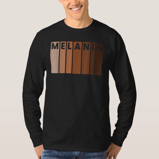 Melanin Black Pride Afro Queen King Gifts African  Tシャツ (正面)