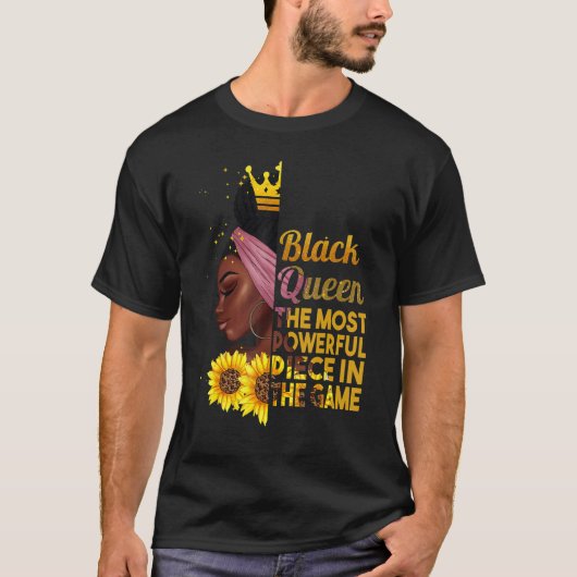 Melanin Black Queen African American History Month Tシャツ (正面)
