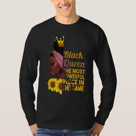Melanin Black Queen African American History Month Tシャツ (正面)