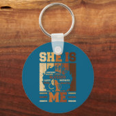 Melanin Blessed She Queen Beautiful Afro Black Me  キーホルダー (正面)