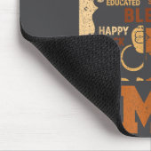 Melanin Blessed She Queen Beautiful Afro Black Me マウスパッド (コーナー)