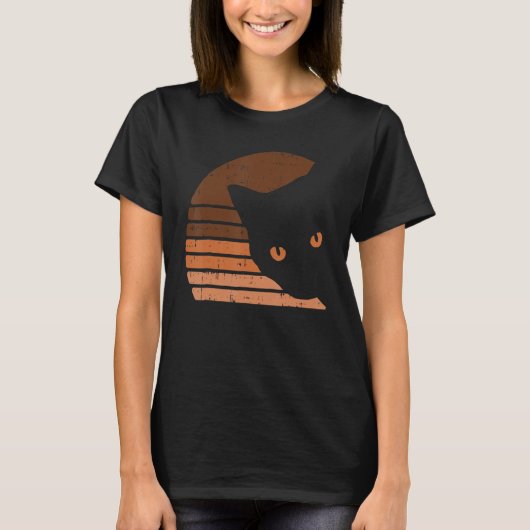 Melanin Cat Black History Month Retro BLM African  Tシャツ (正面)