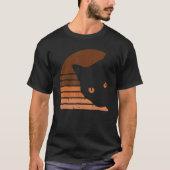Melanin Cat Black History Month Retro BLM African  Tシャツ (正面)
