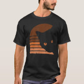 Melanin Cat Black History Month Retro BLM African  Tシャツ (正面)