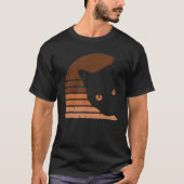 Melanin Cat Black History Month Retro BLM African  Tシャツ (正面)