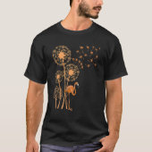 Melanin Dandelion Flamingo Black History Month Cut Tシャツ (正面)