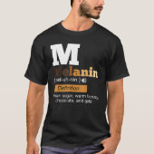 Melanin Definition Black History Month BLM African Tシャツ (正面)