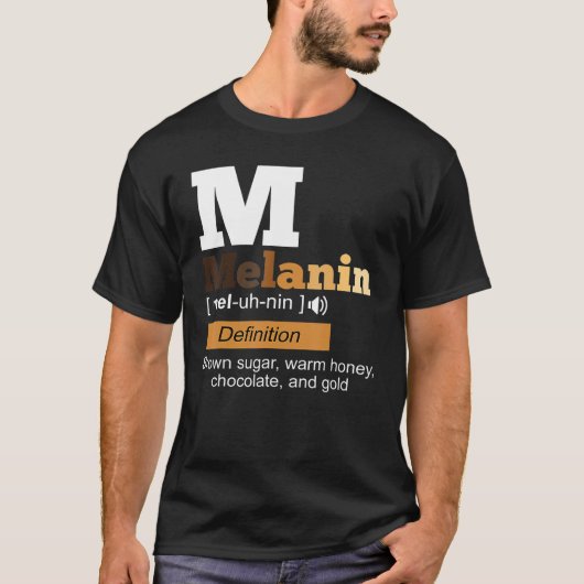 Melanin Definition Black History Month BLM African Tシャツ (正面)