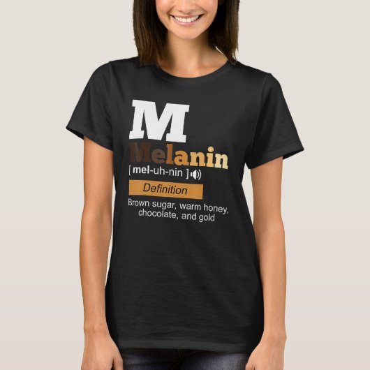 Melanin Definition Black History Month BLM African Tシャツ (正面)