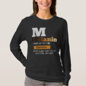 Melanin Definition Black History Month BLM African Tシャツ (正面)