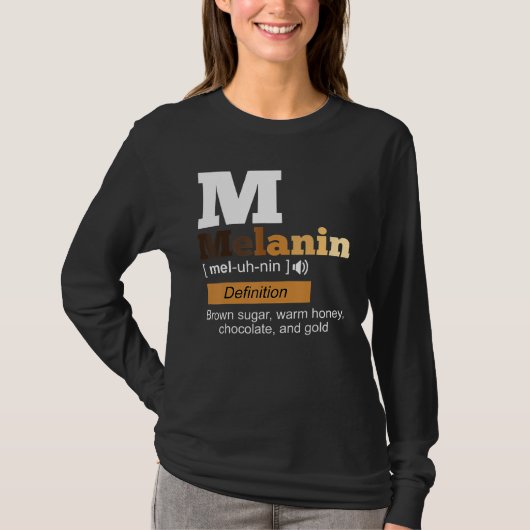 Melanin Definition Black History Month BLM African Tシャツ (正面)