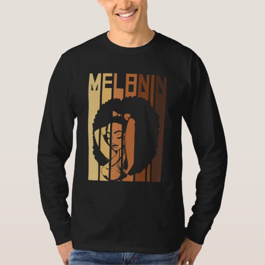 Melanin Every Shade Slays Black History Month Afri Tシャツ (正面)