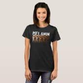 Melanin Power Fist Black History Cool African Amer Tシャツ (正面フル)