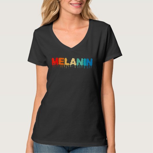 Melanin Pride Black History Month African American Tシャツ (正面)