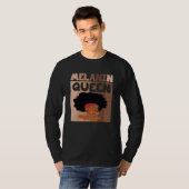 Melanin Queen African American Black History Month Tシャツ (正面フル)