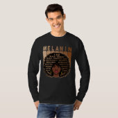Melanin Queen African American Strong Black Natura Tシャツ (正面フル)