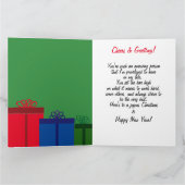 Melanin Queen Afro Boss Lady Merry Christmas カード (内部)