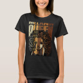 Melanin Queen Black History Month Afro African Pri Tシャツ (正面)