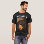 Melanin Queen Proud Black Queen Afro Women African Tシャツ (正面フル)