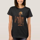 Melanin Skeleton Rock Hand Black History Month BLM Tシャツ (正面)