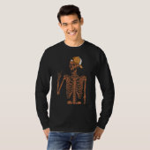 Melanin Skeleton Rock Hand Black History Month BLM Tシャツ (正面フル)