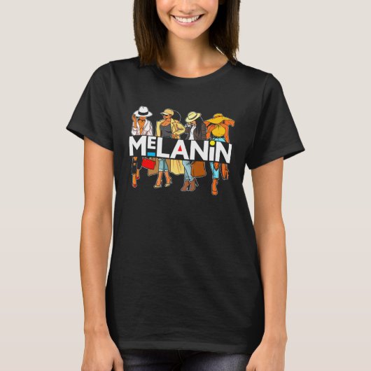 Melanin Squad Sis Black Girl Magic Melanin Women S Tシャツ (正面)