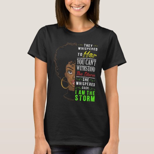 Melanin Women African American Pride Black History Tシャツ (正面)