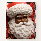 Melanin Xmas Black Christmas Sant Claus Bruh Sista ノートブック (裏面)