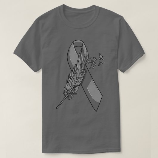 Melanoma Awareness Black Ribbon Birds Fight Hope L Tシャツ (デザイン正面)